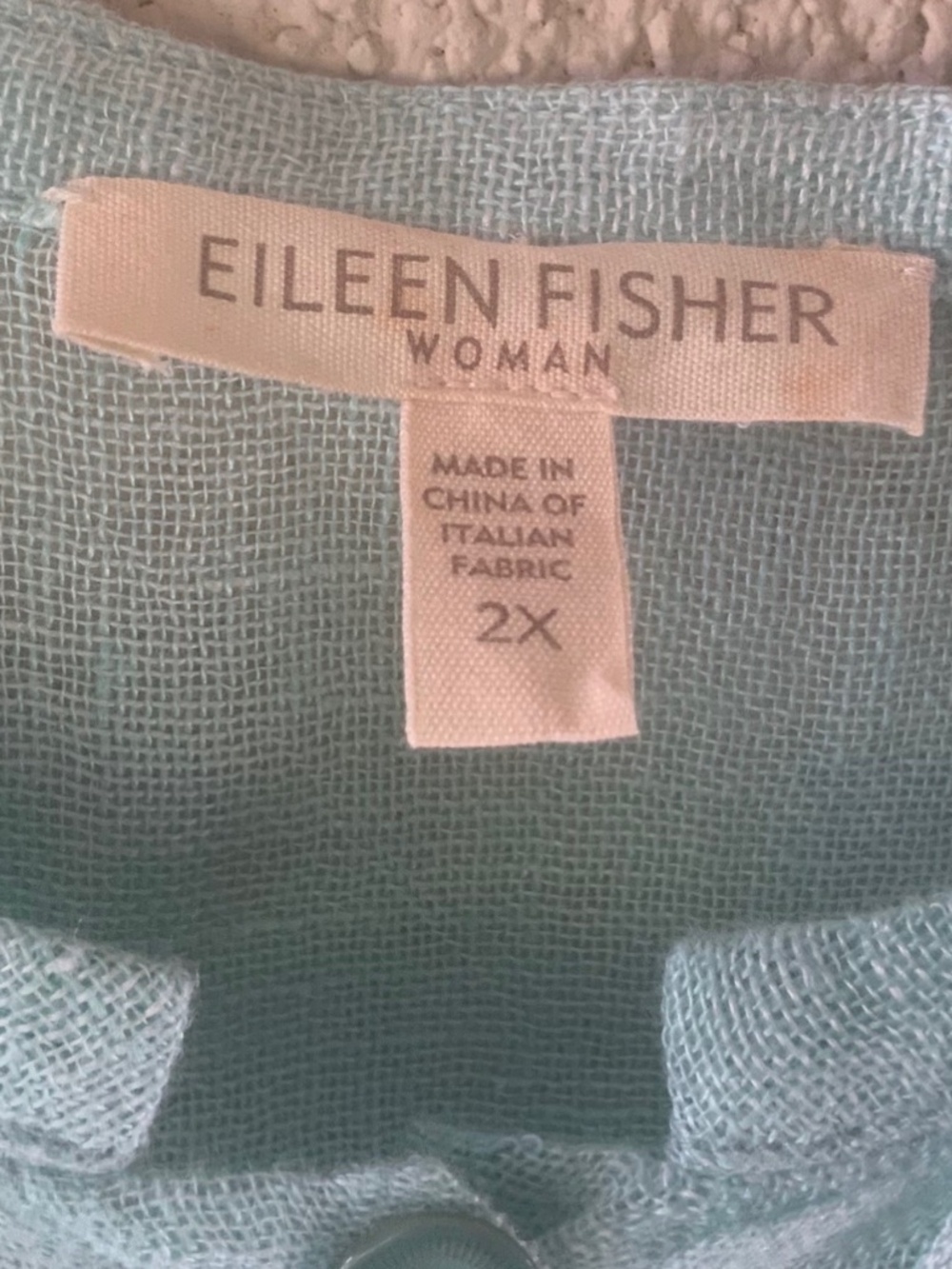 EILEEN FISHER 100% ITALIAN LINEN TUNIC - Picture 3 of 5